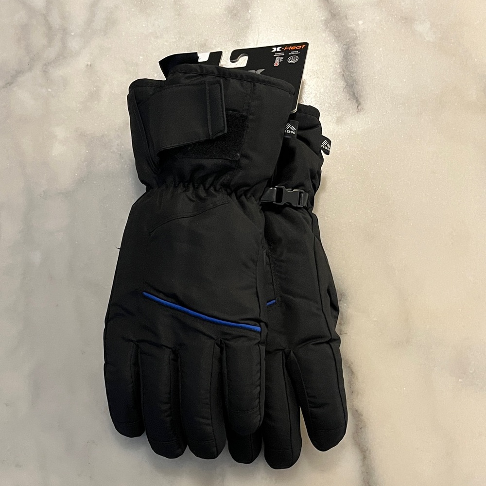 RBX Black Gloves with Blue Accent